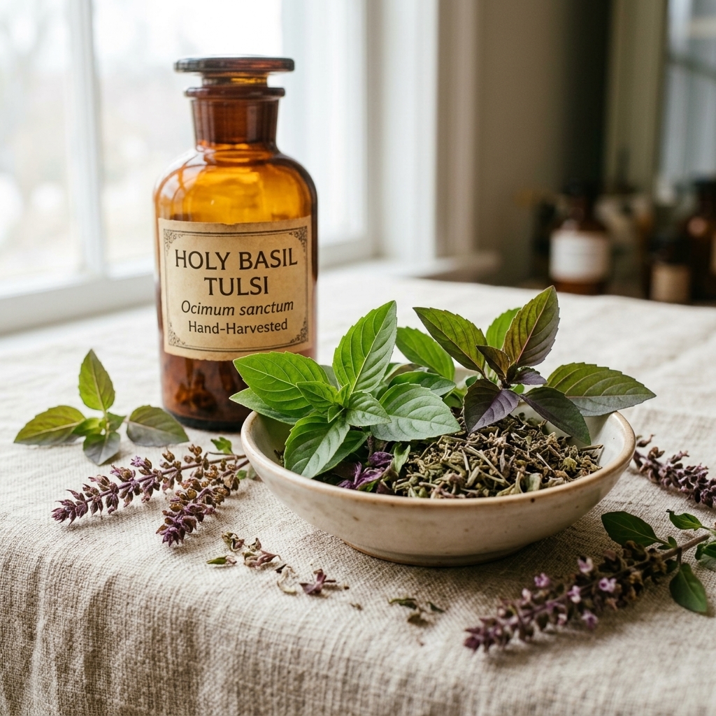 Hojas y Flores de Albahaca Sagrada / Tulsi — The Garden Lab