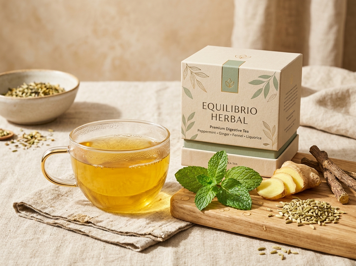 Infusión Equilibrio Herbal — Sobremesa Ligera